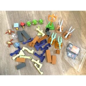 ANGRY‎ BIRDS Launch Playset Replacement Knock Wood Building Pigs Toy Fling Set